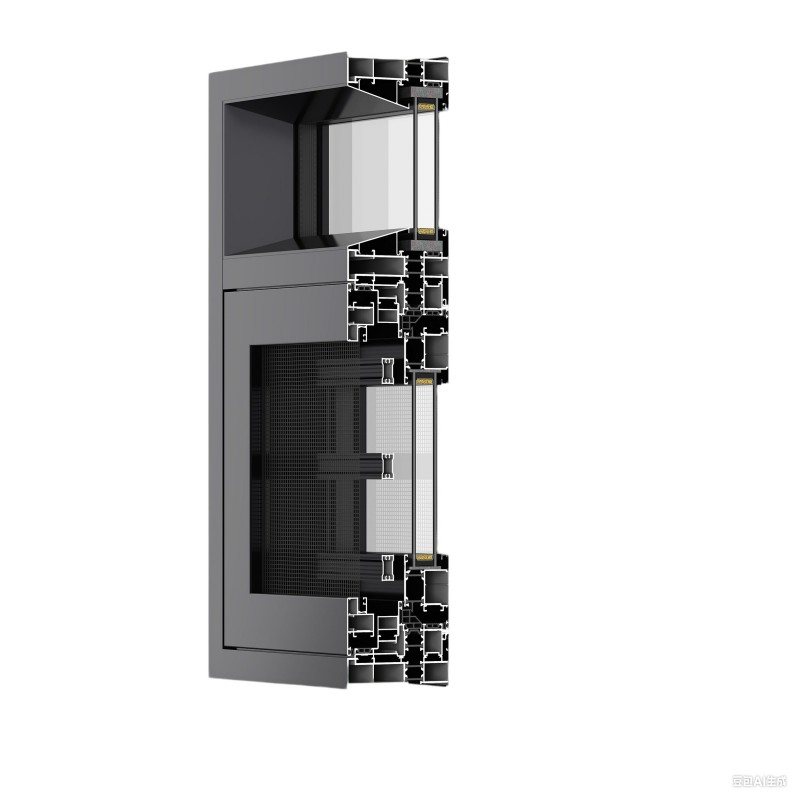 Okna z hartowanym szklanym aluminium